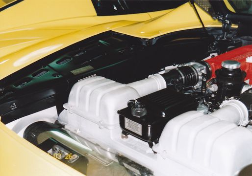 フェラーリF３６０エンジンルーム黒色パーツの仕上げ方