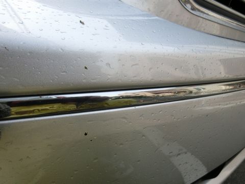 車にこびり付いた虫殻はタオル拭きで簡単に落とせる