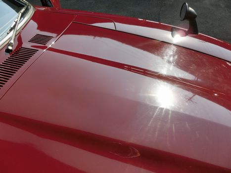 名車フェアレディZのボンネット洗車傷を消す方法